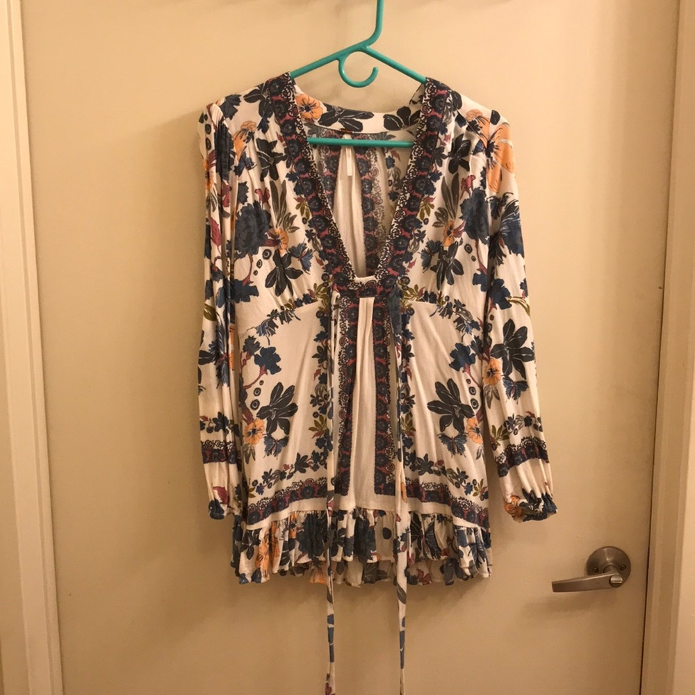 Free People Floral Blouse